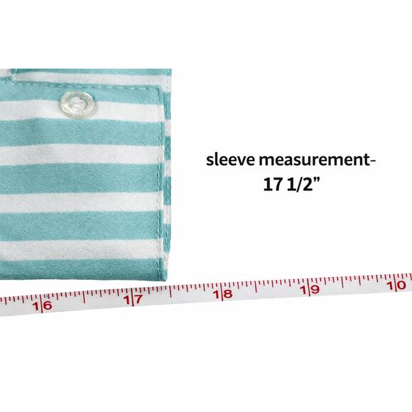 Calvin Klein Mint Stripe Minimalist modern Coastal Chic Blouse Large Button Down - Picture 5 of 7